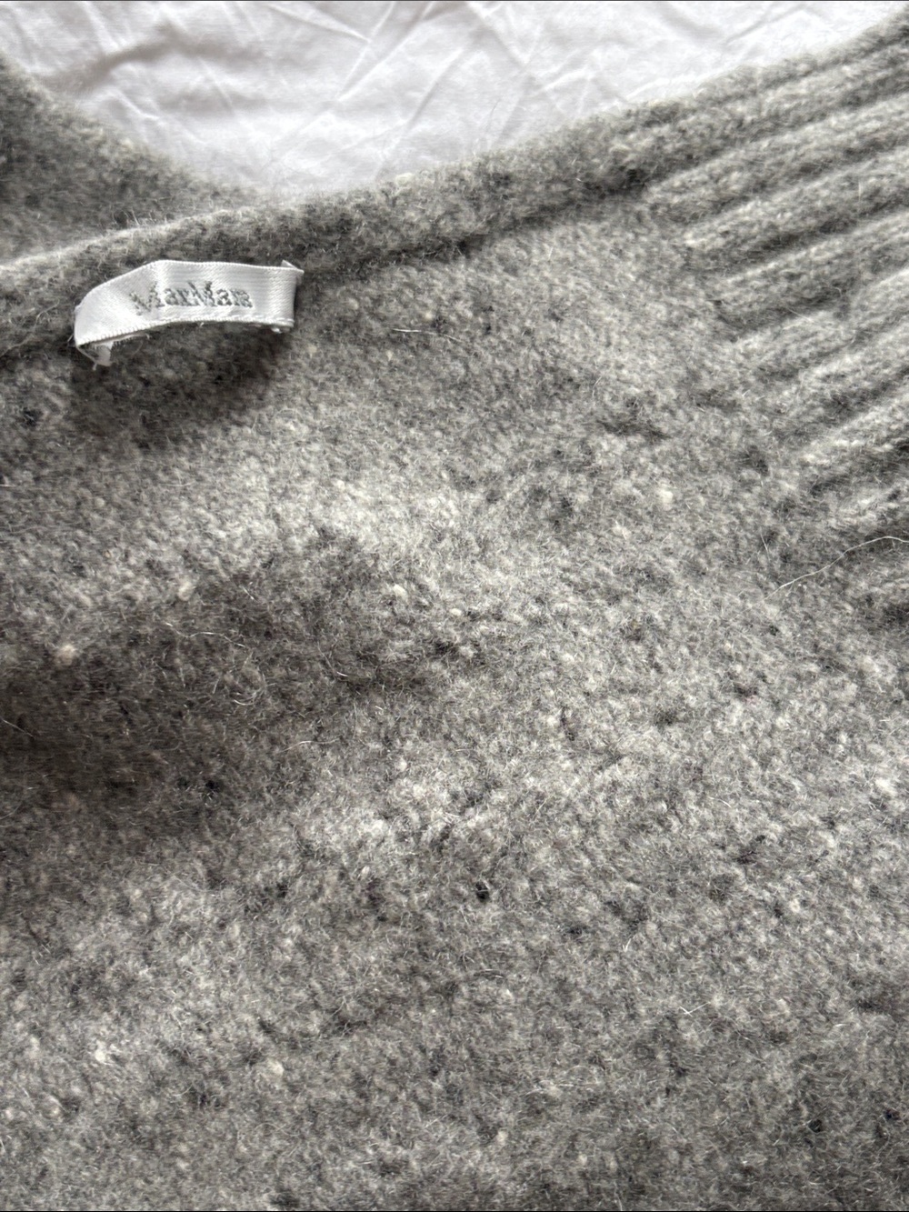 Max Mara cashmere Gray Long scarf 16” x 55”